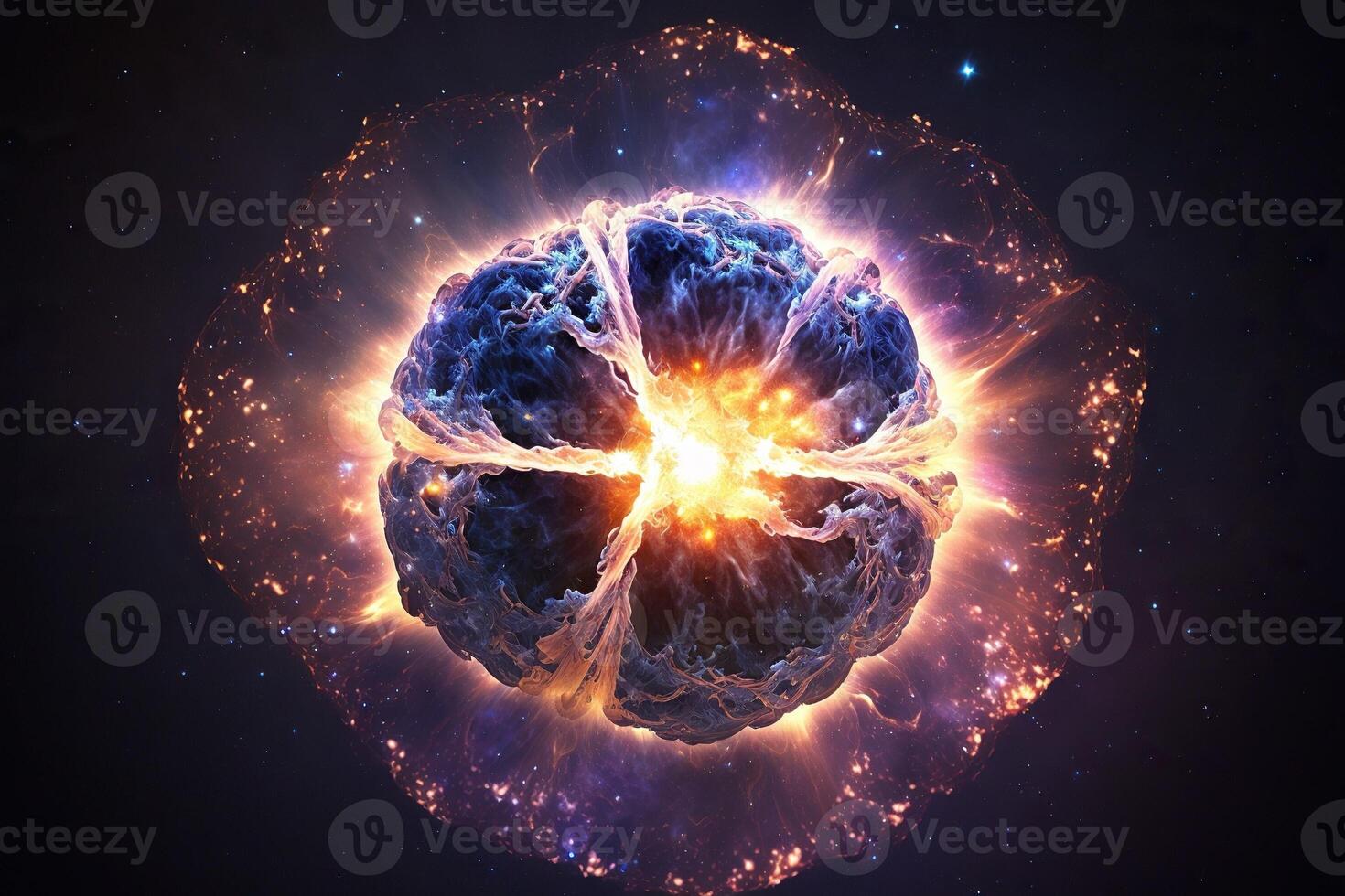 supernova in the deep space explode, photo