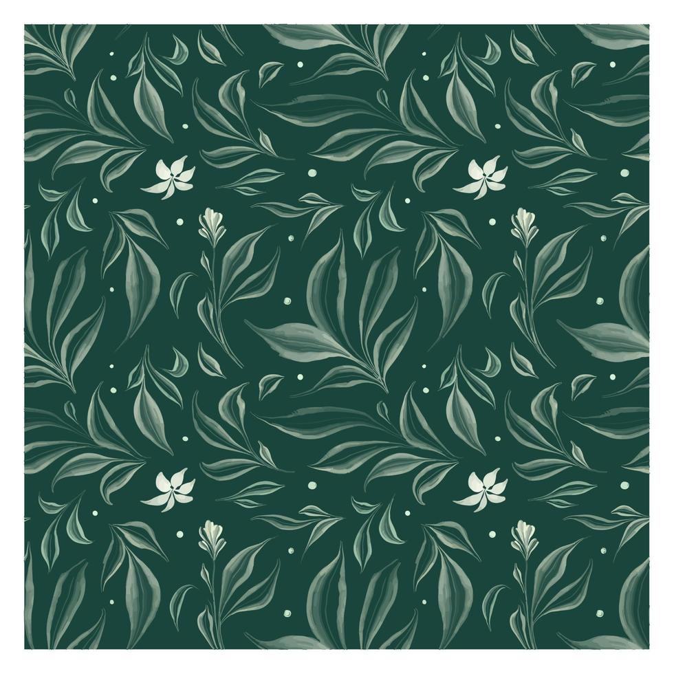 Botanical Pattern Vector Background