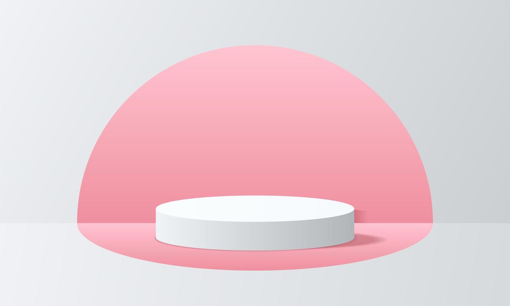 3d background products display podium. background vector 3d rendering with podium. stand to show cosmetic product on podium 3d. Stage showcase on pedestal display beige background studio