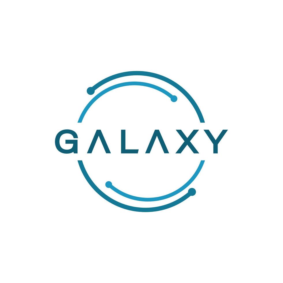 galaxia creativa y abstracta para el sistema solar y el diseño del logotipo del universo vectorial editable vector