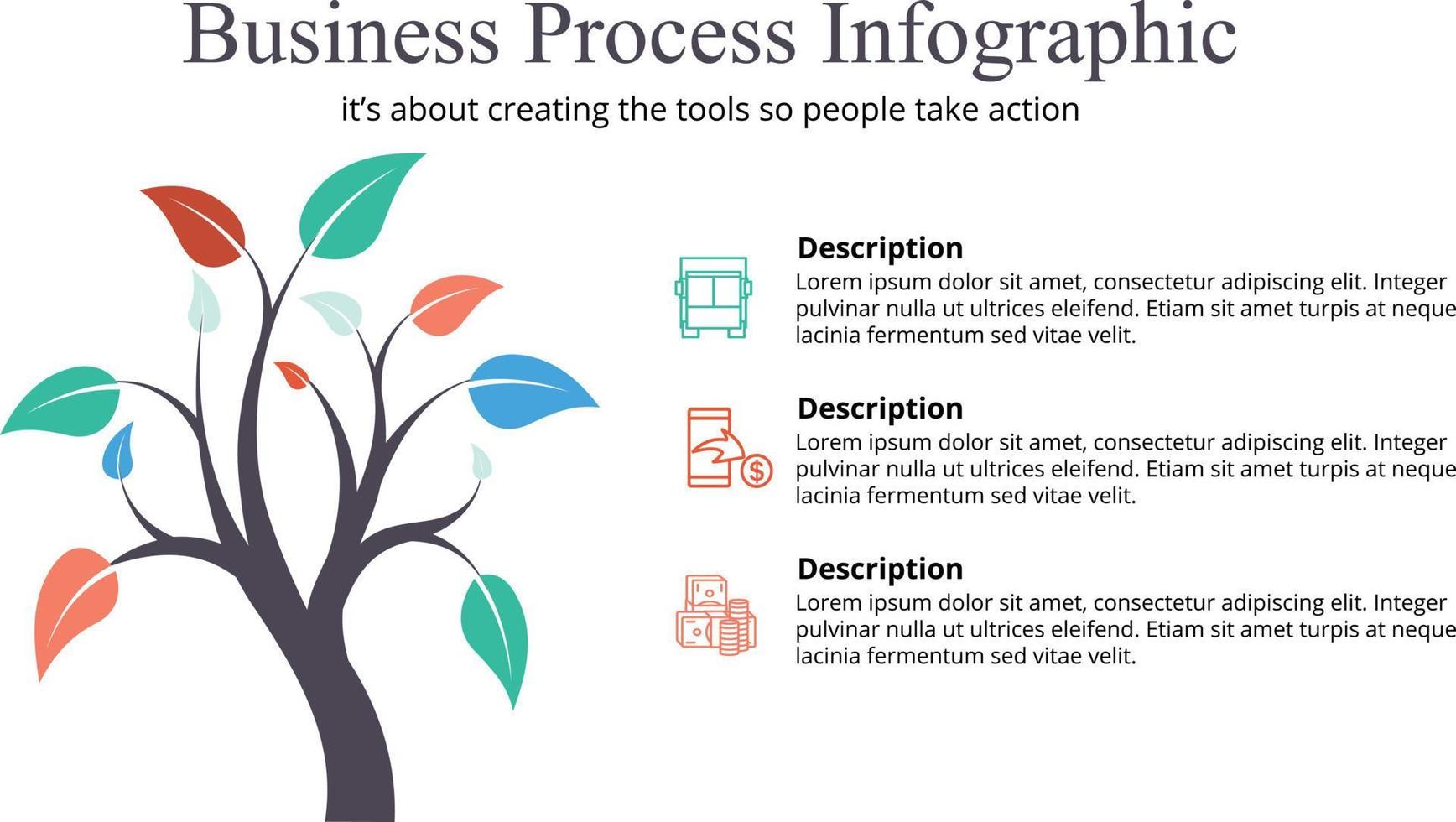 Business Process Infographic vector