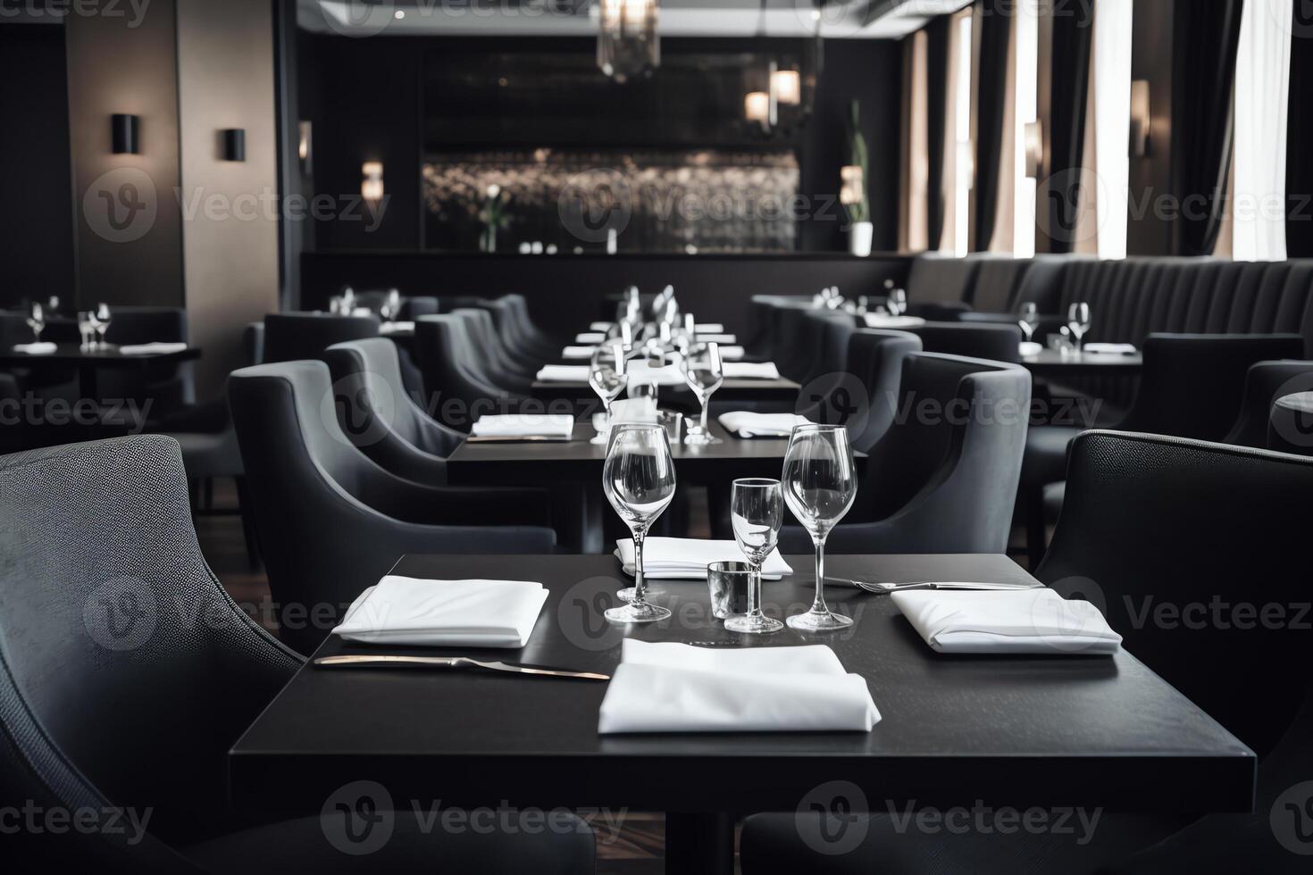 Luxury restaurant with tables ready 23007572 stock photo at vecteezy