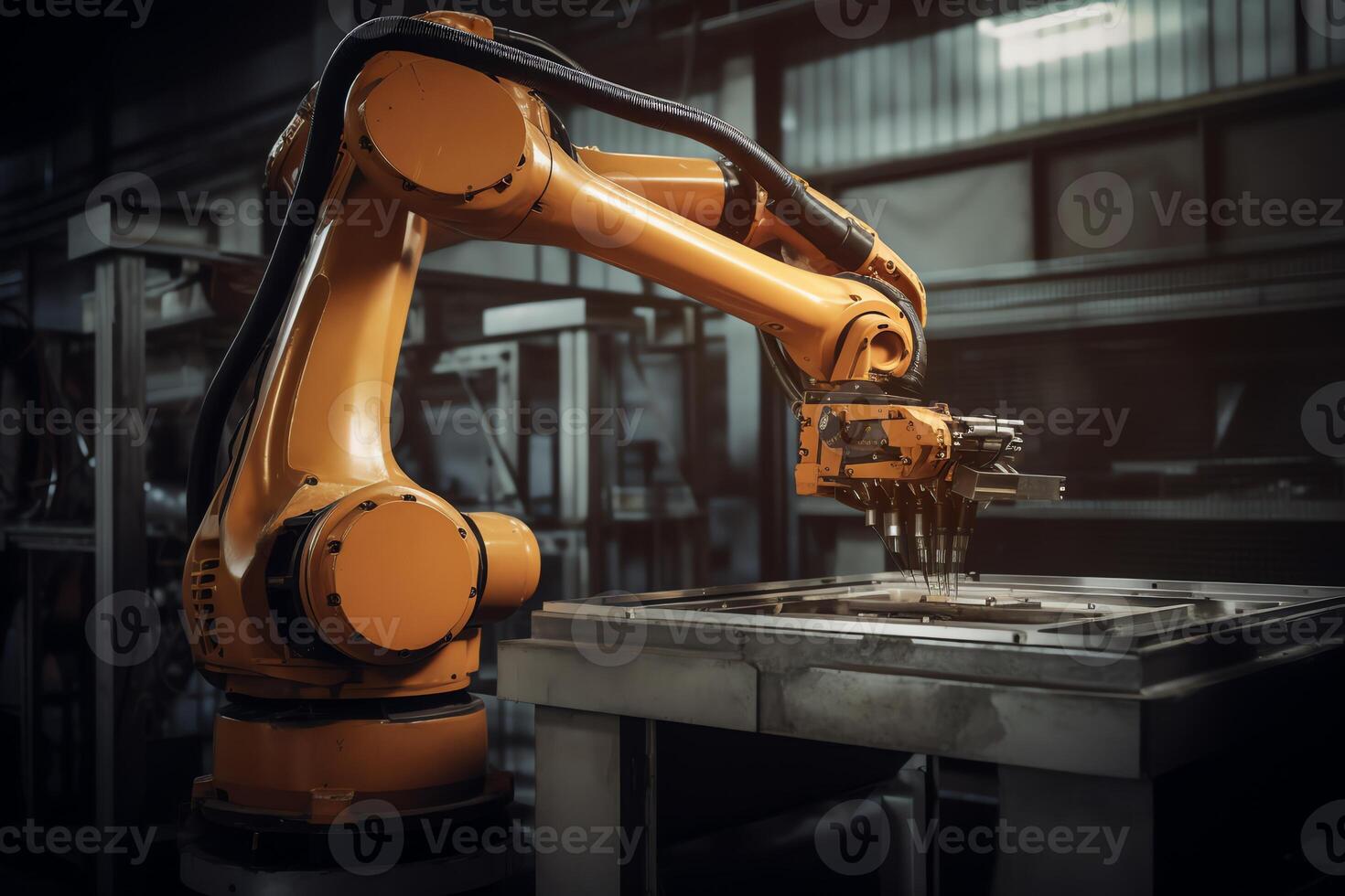 Industrial robot. aesthetic photo