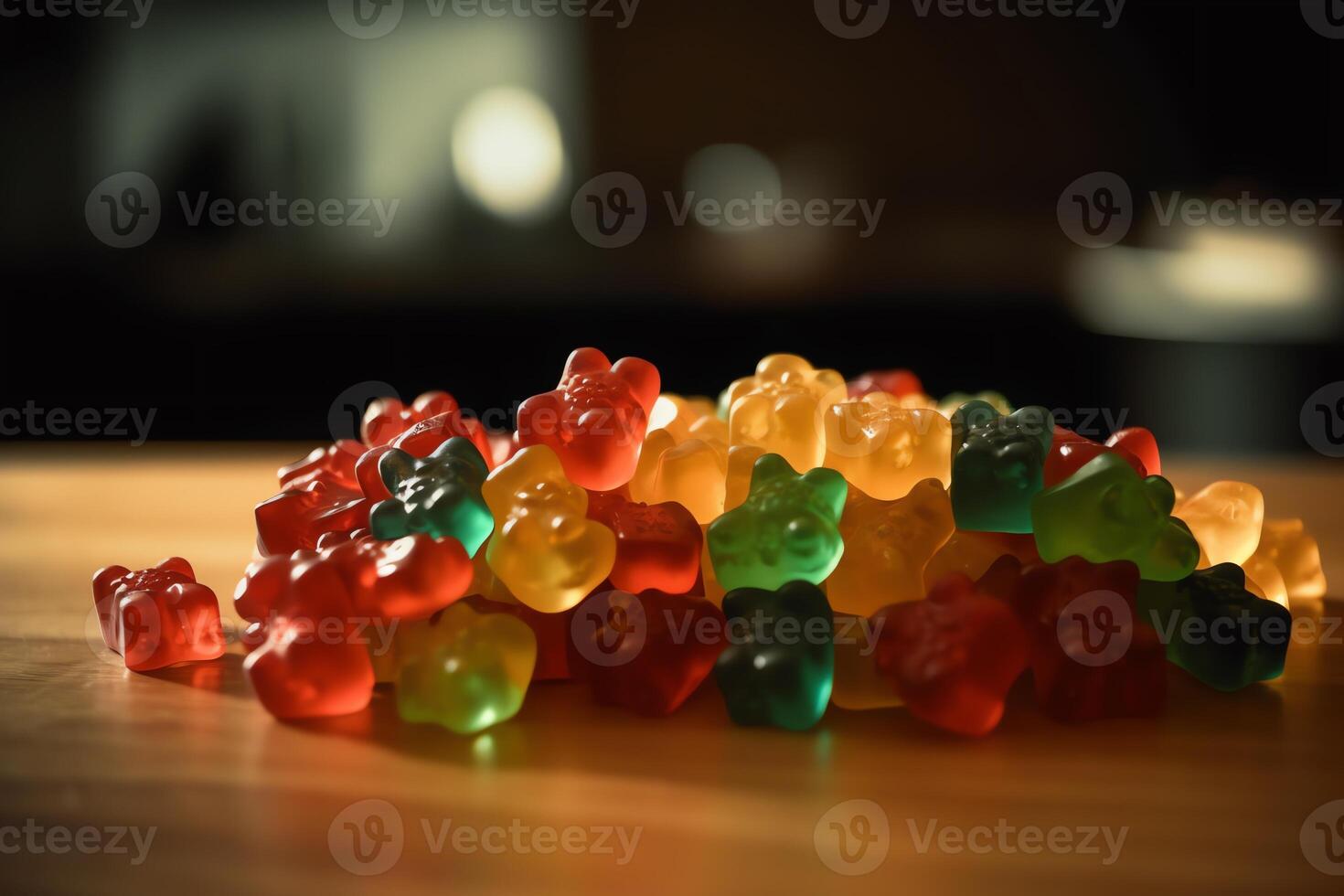 Gummy bears. AI Generated photo