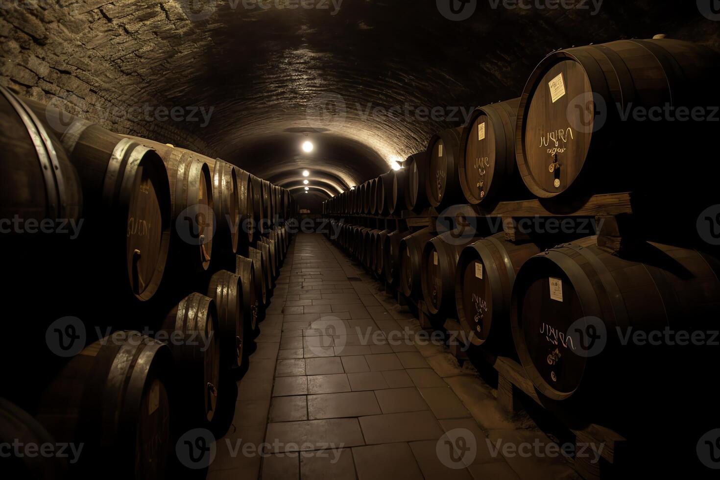 Port wine stored underground. 23007733 Stock Photo at Vecteezy