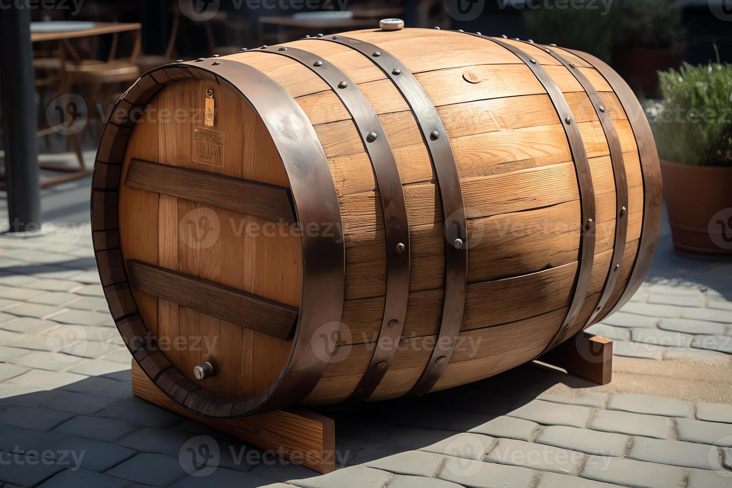 Beer barrel. AI Generated photo