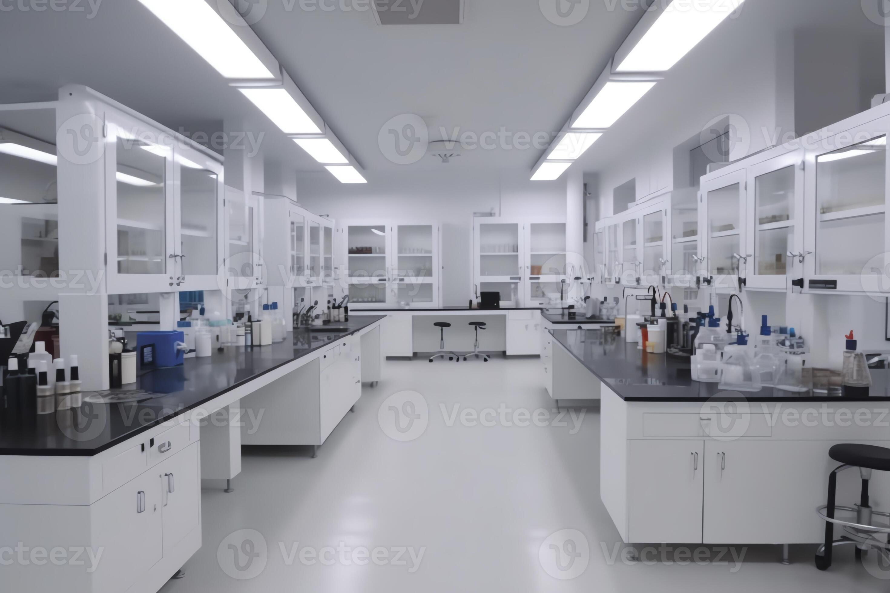 Modern laboratory interior for Chemistry tests. 23007812 Stock Photo at