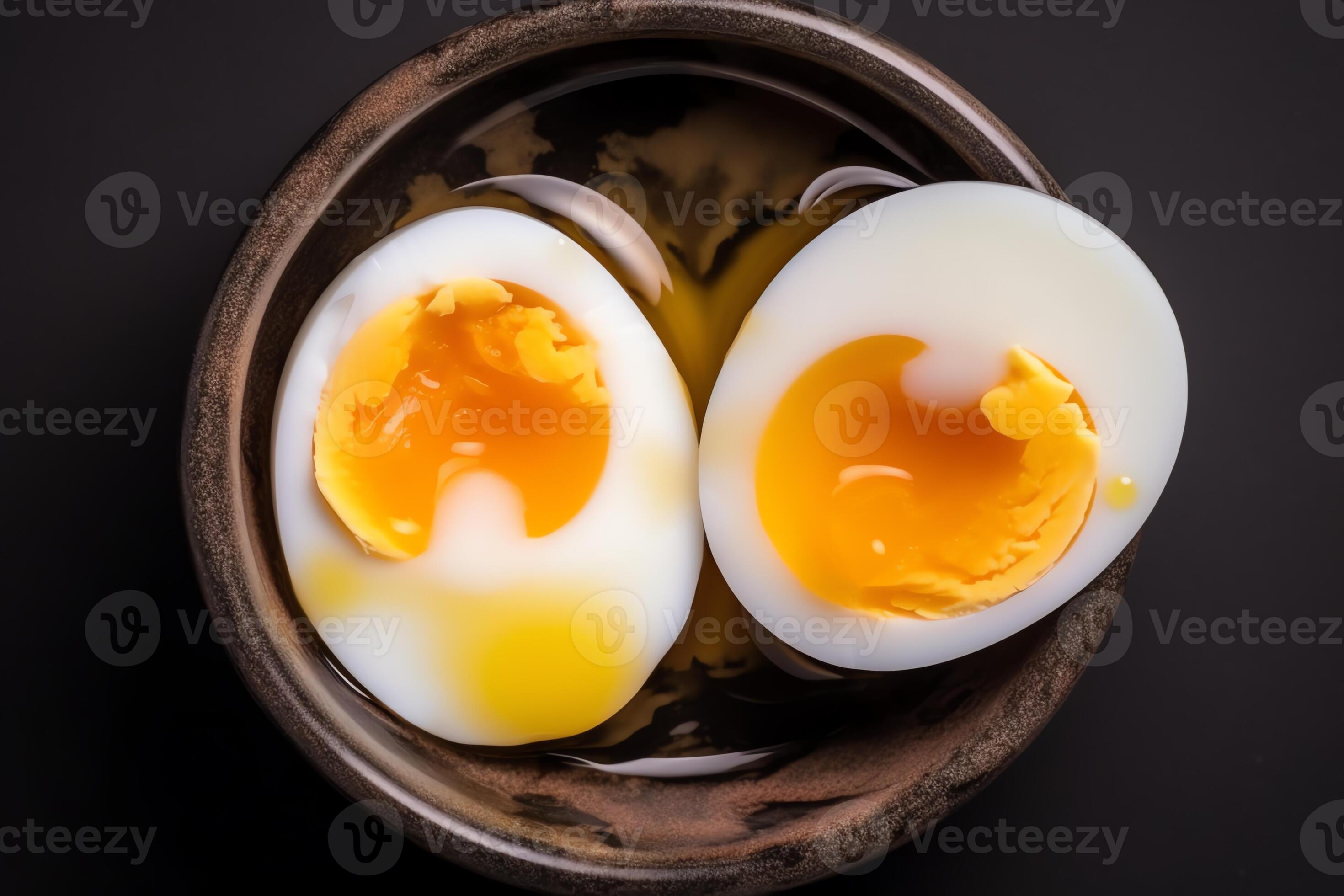Top view of high protein egg yolk and white. 23007849 Stock Photo at