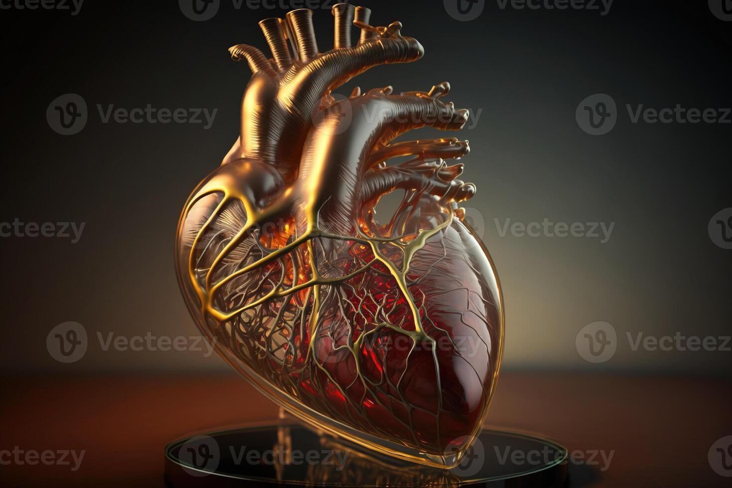 artificial Organo trasplante, corazón. moderno médico tecnologías. ai generado. foto