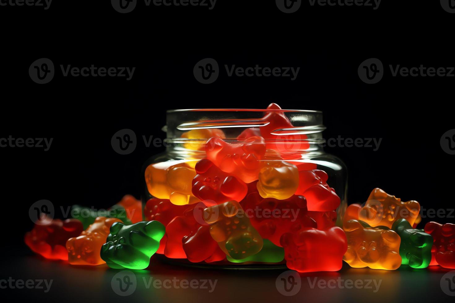 Gummy bears. AI Generated photo