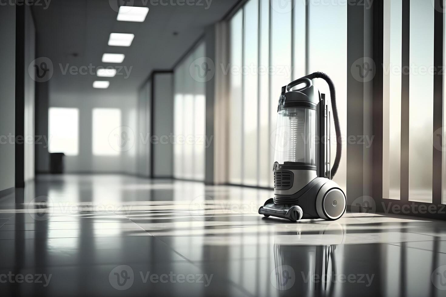 vacuum cleaner in the house cleaning concept. Neural network photo