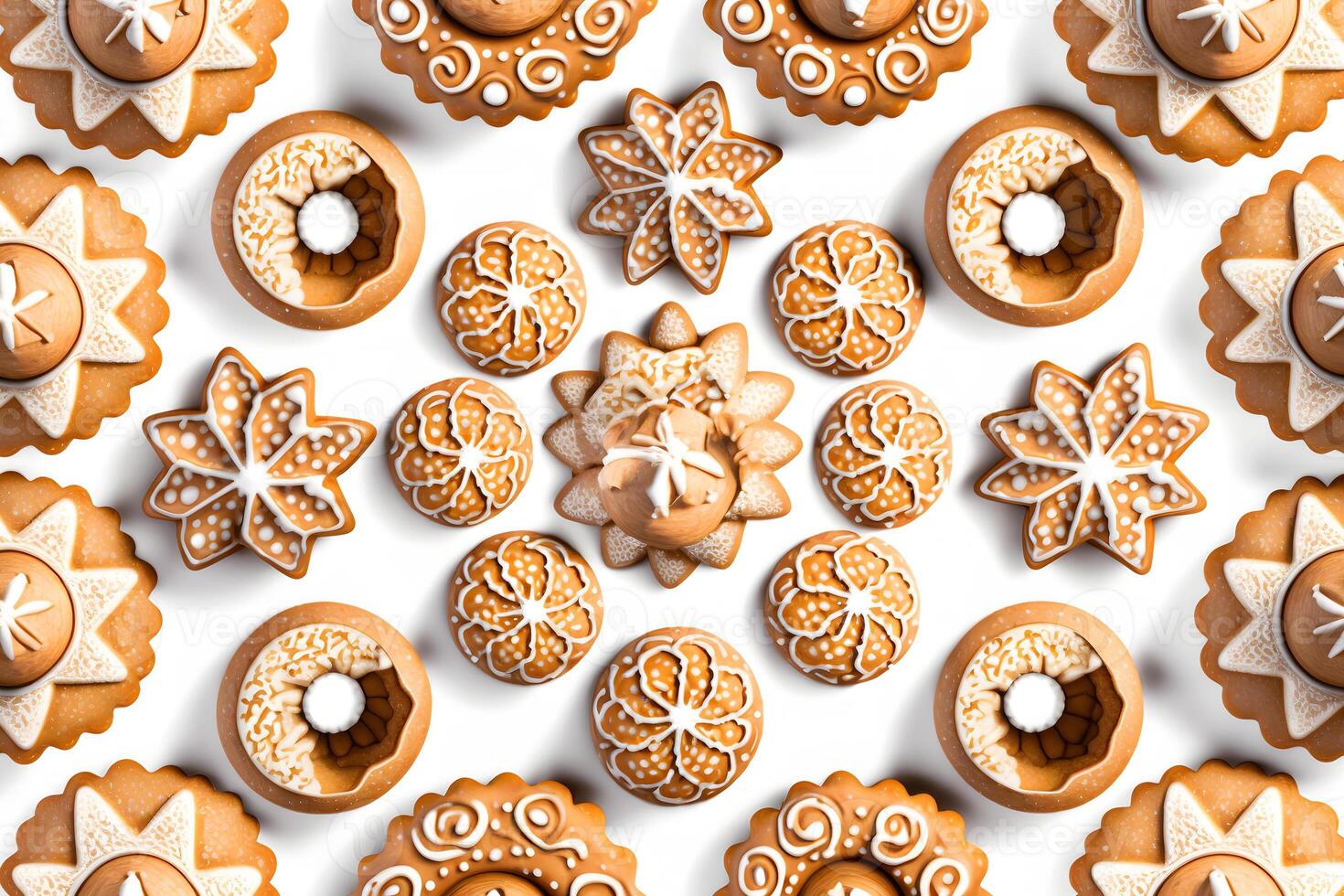 Cookies on a white background. Neural network photo