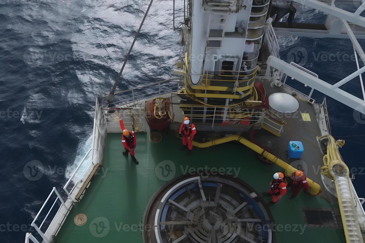 operator recording operation of oil and gas process at oil and rig plant, offshore oil and gas industry. Neural network photo