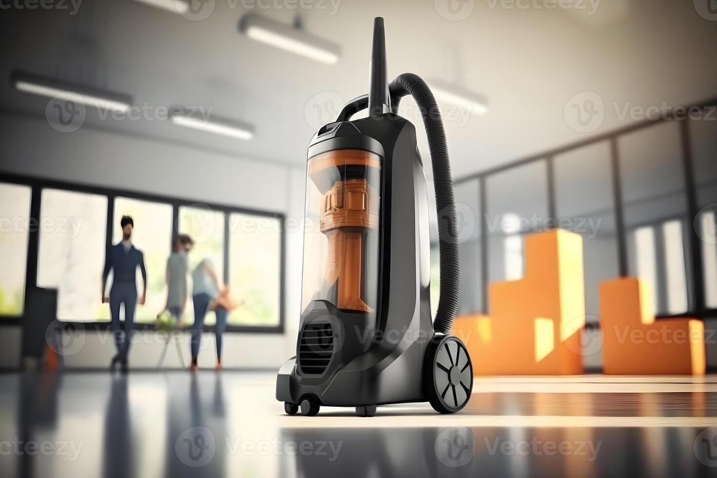 vacuum cleaner in the house cleaning concept. Neural network photo