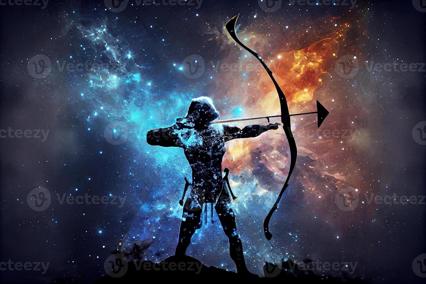 Sagittarius, zodiac sign, horoscope, astrology. photo