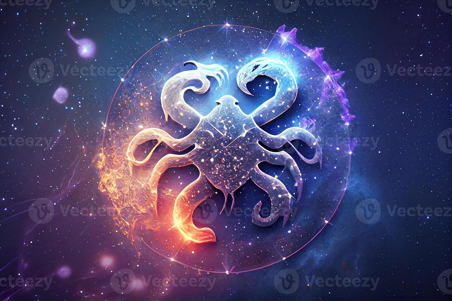 Cancer, zodiac sign, horoscope, astrology. 23009528 Stock Photo at Vecteezy