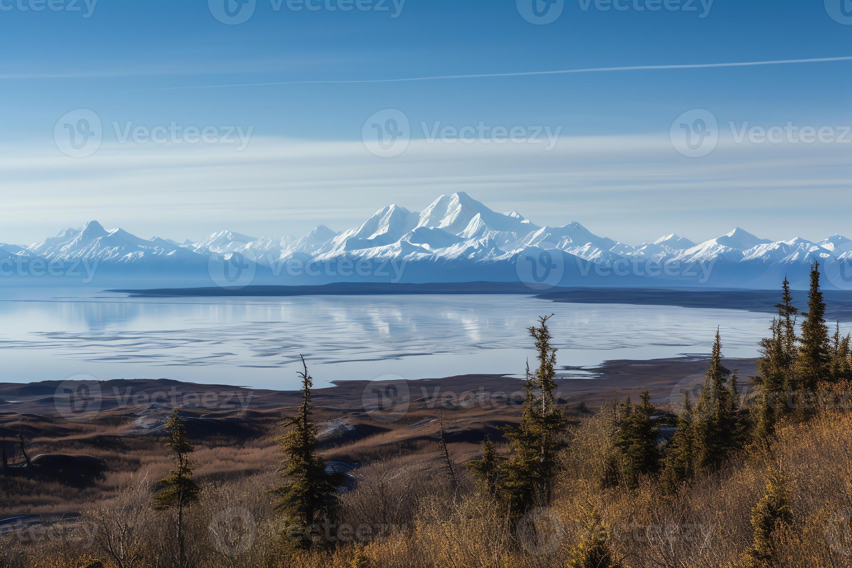 Alaskas Anchorage and Denali. AI Generated 23009738 Stock Photo at Vecteezy