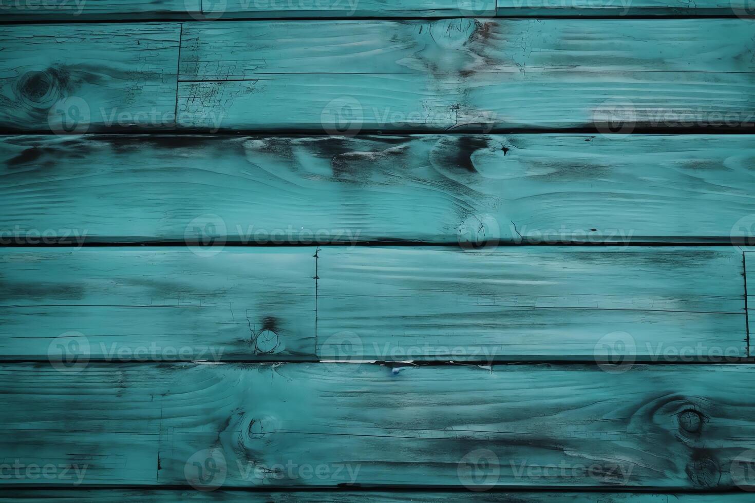 Turquoise wooden plank texture background. photo