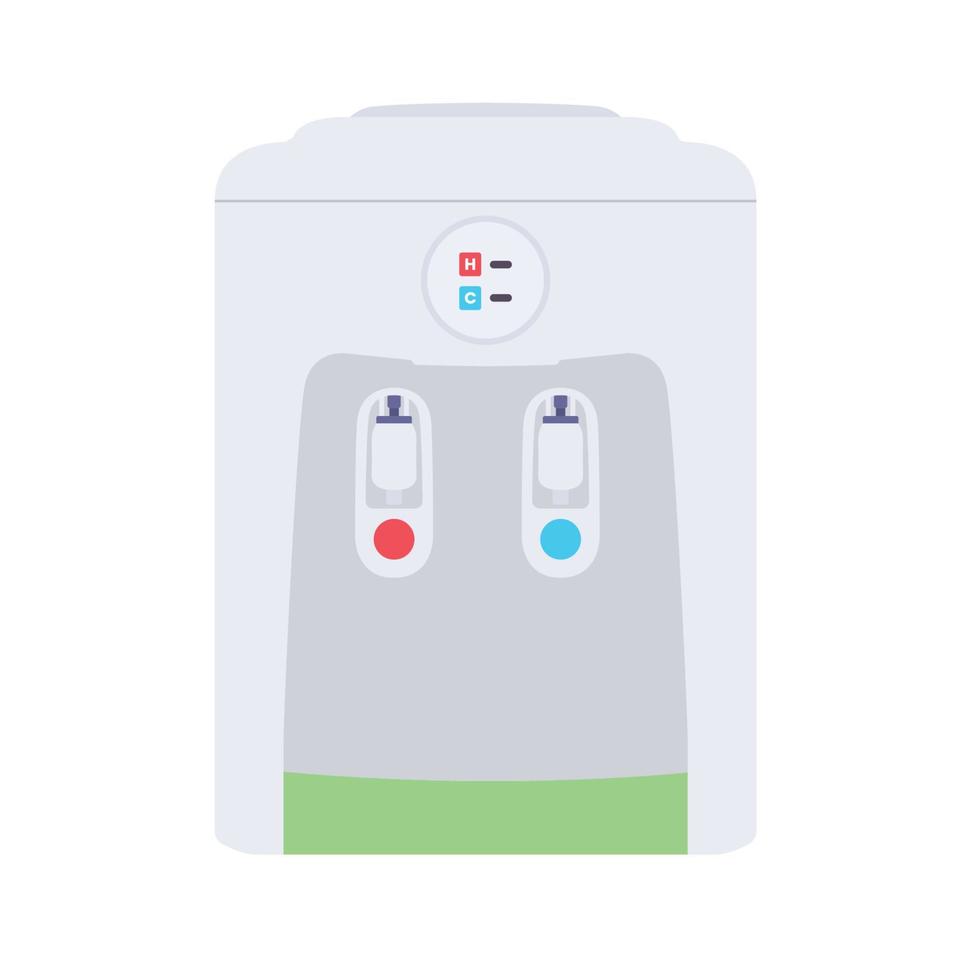 Water Dispenser Flat Illustration. Clean Icon Design Element on Isolated White Background vector