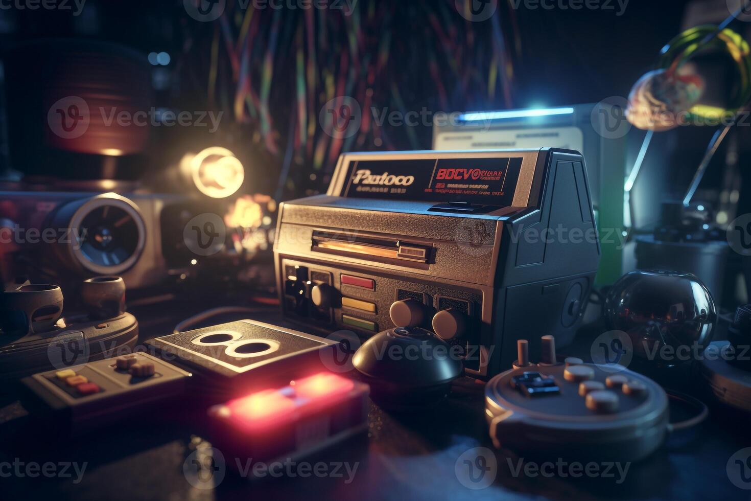 Nostalgia party concept. realism created with AI tools. photo