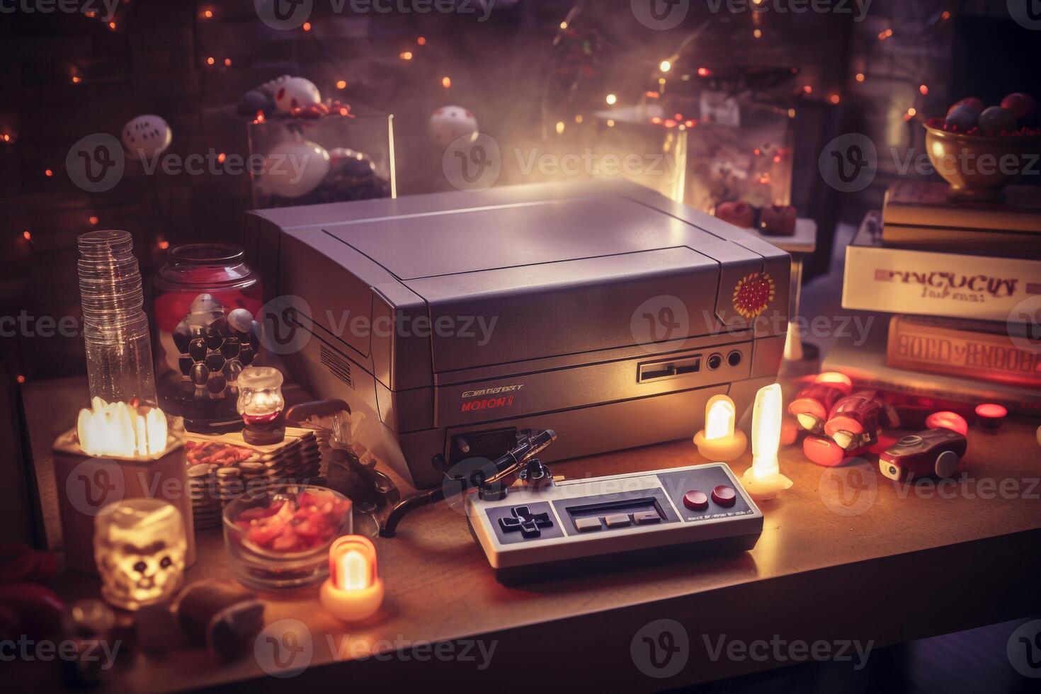 Nostalgia party concept. realism created with AI tools. photo
