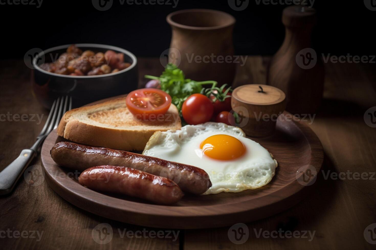 English breakfast food menu. . photo