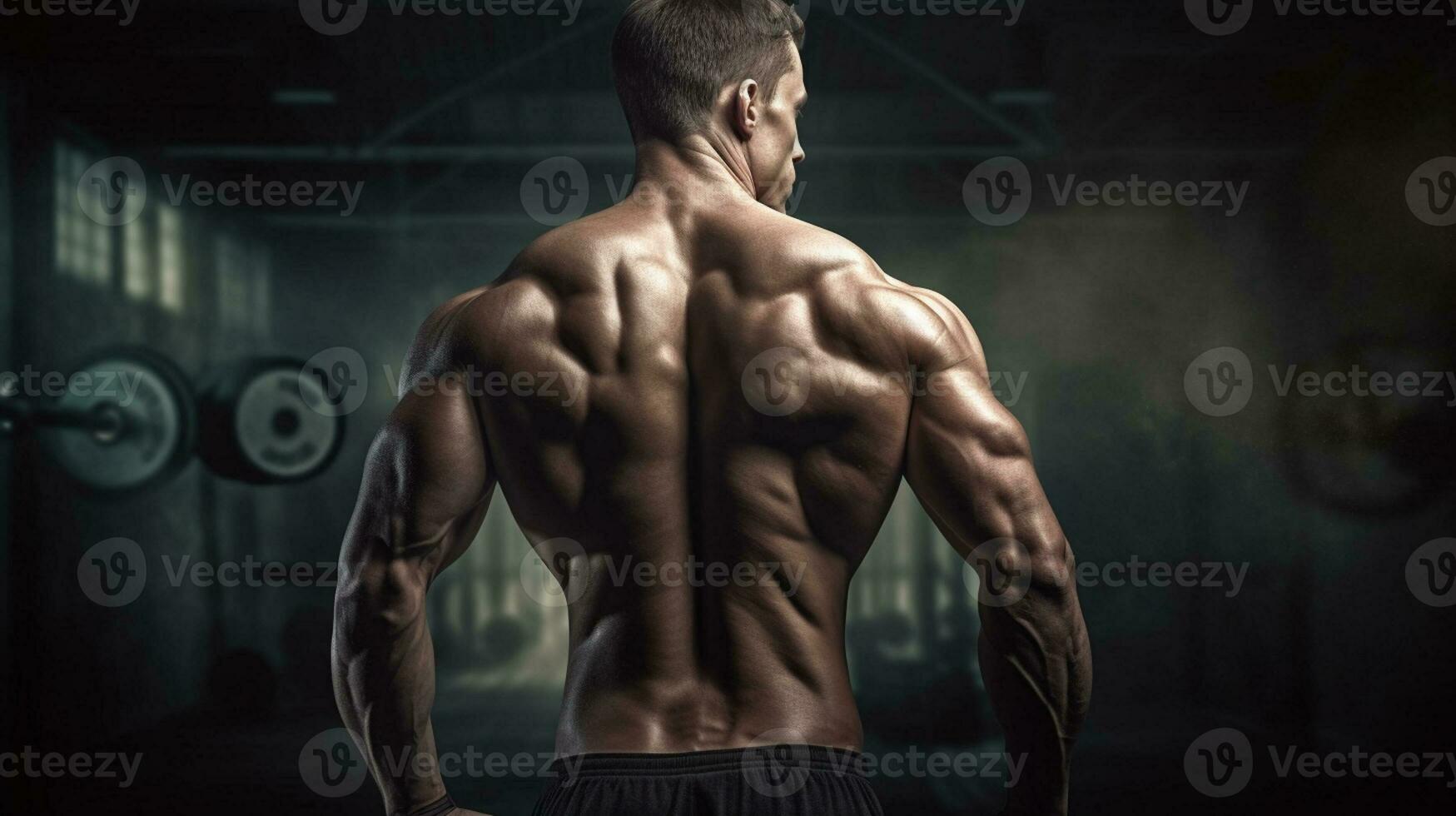AI Generative strong athletic men pumping up muscles workout bodybuilding  concept muscular bodybuilder men doing exercises in gym naked 23010709  Stock Photo at Vecteezy