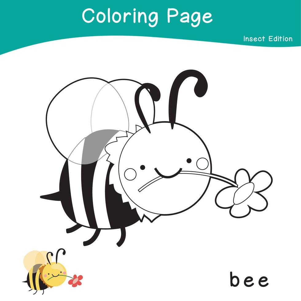 Coloring animal worksheet page. Educational printable coloring worksheet. Coloring activity for children. Motoric skills education. vector