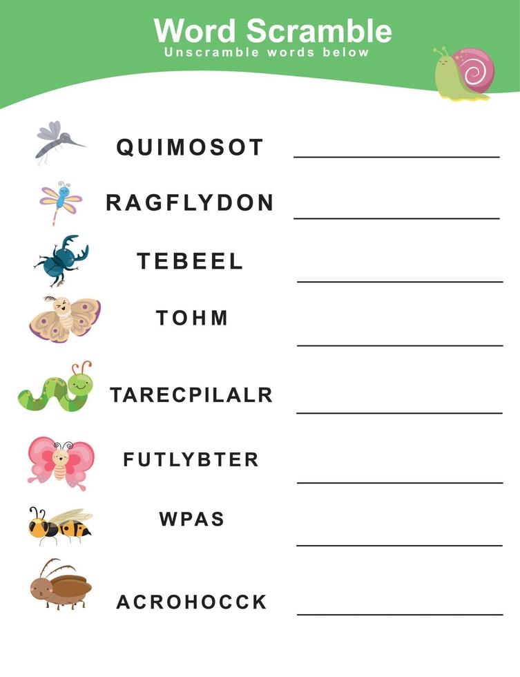 spelling-word-scramble-worksheet-for-learning-english-educational