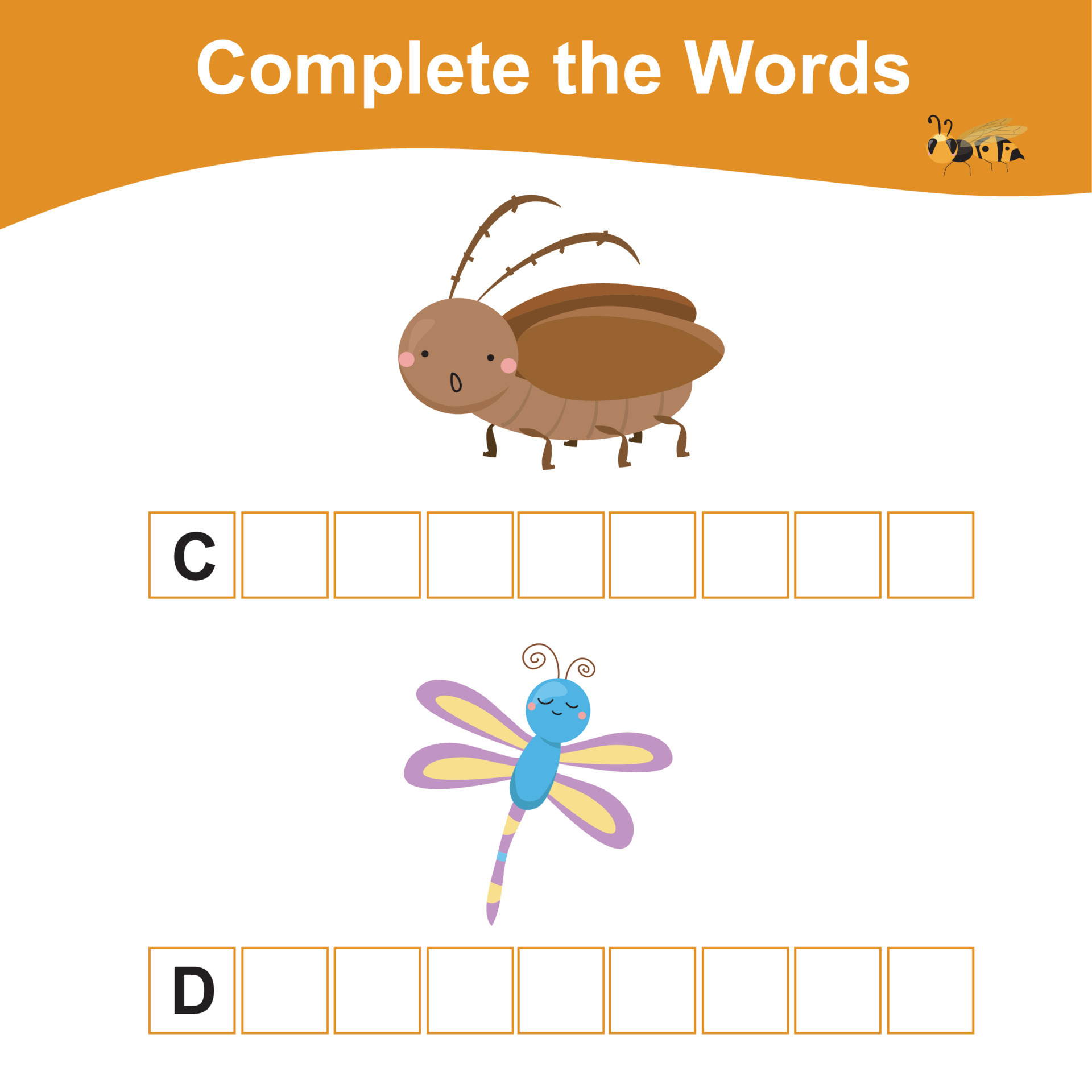 Complete The Words Worksheet What Letters Are Missing Educational Complete The Words Worksheet What Letters Are Missing Educational