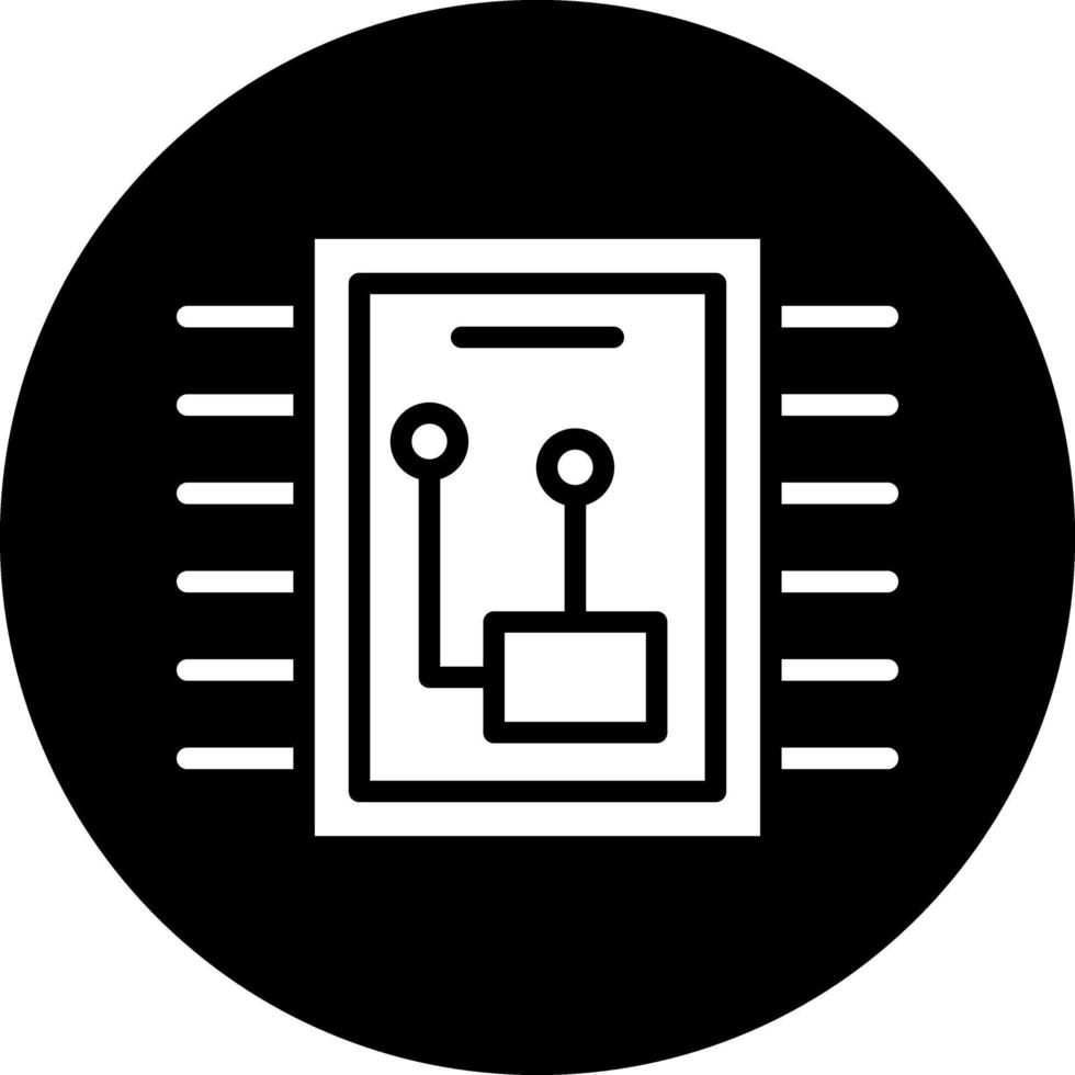 diseño de icono de vector de microchip