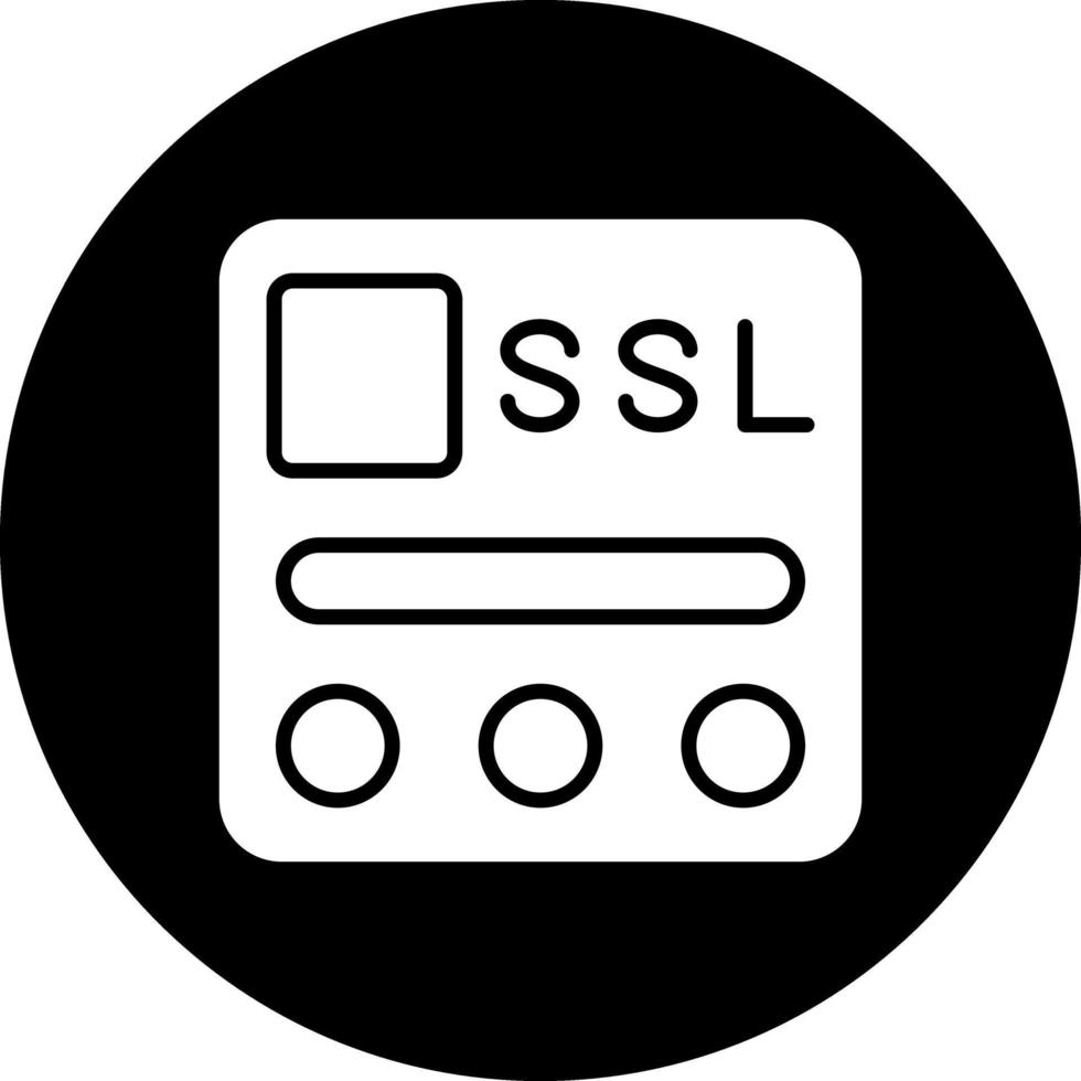 ssl archivo vector icono diseño