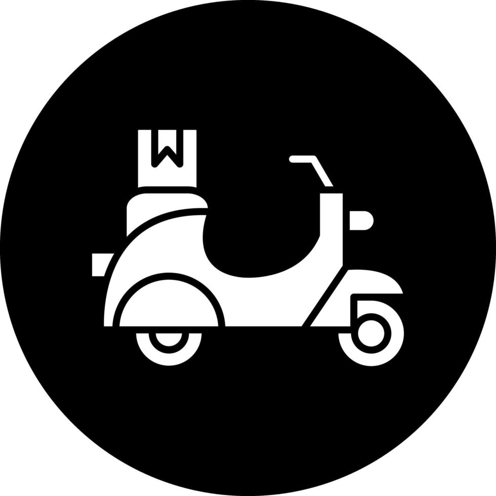 Delivery Scooter Vector Icon Design