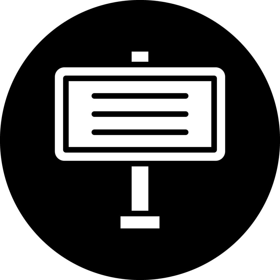 Signboard Vector Icon Design