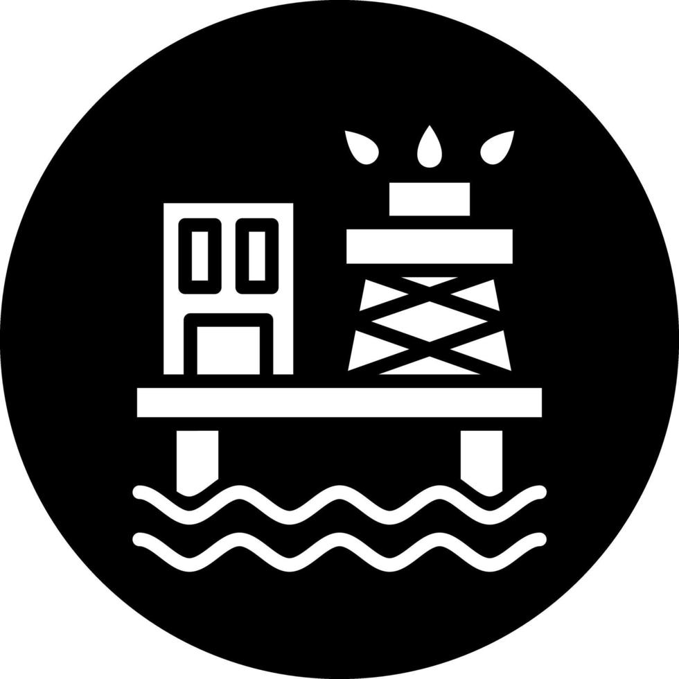 Oil Tower Vector Icon Design