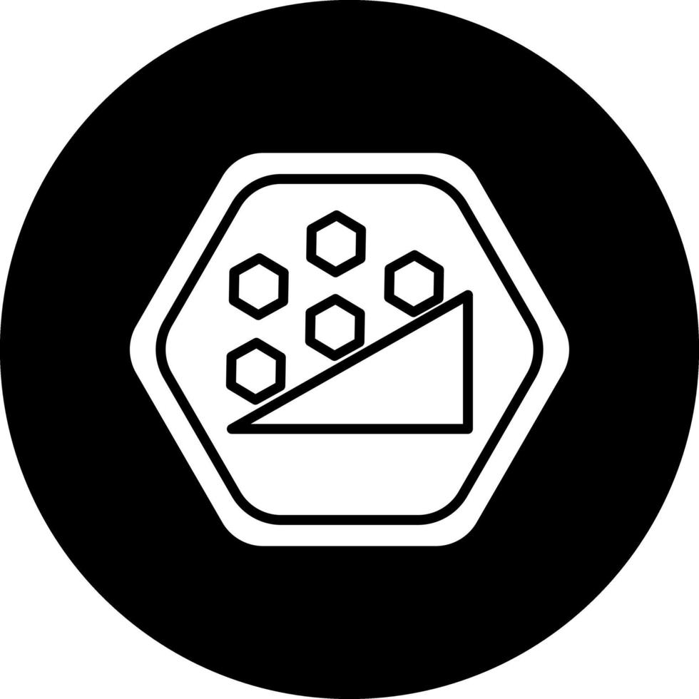 Falling Rocks Vector Icon Design