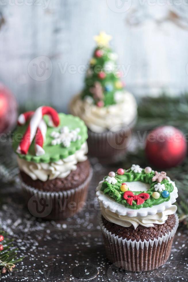 Christmas cup cakes photo
