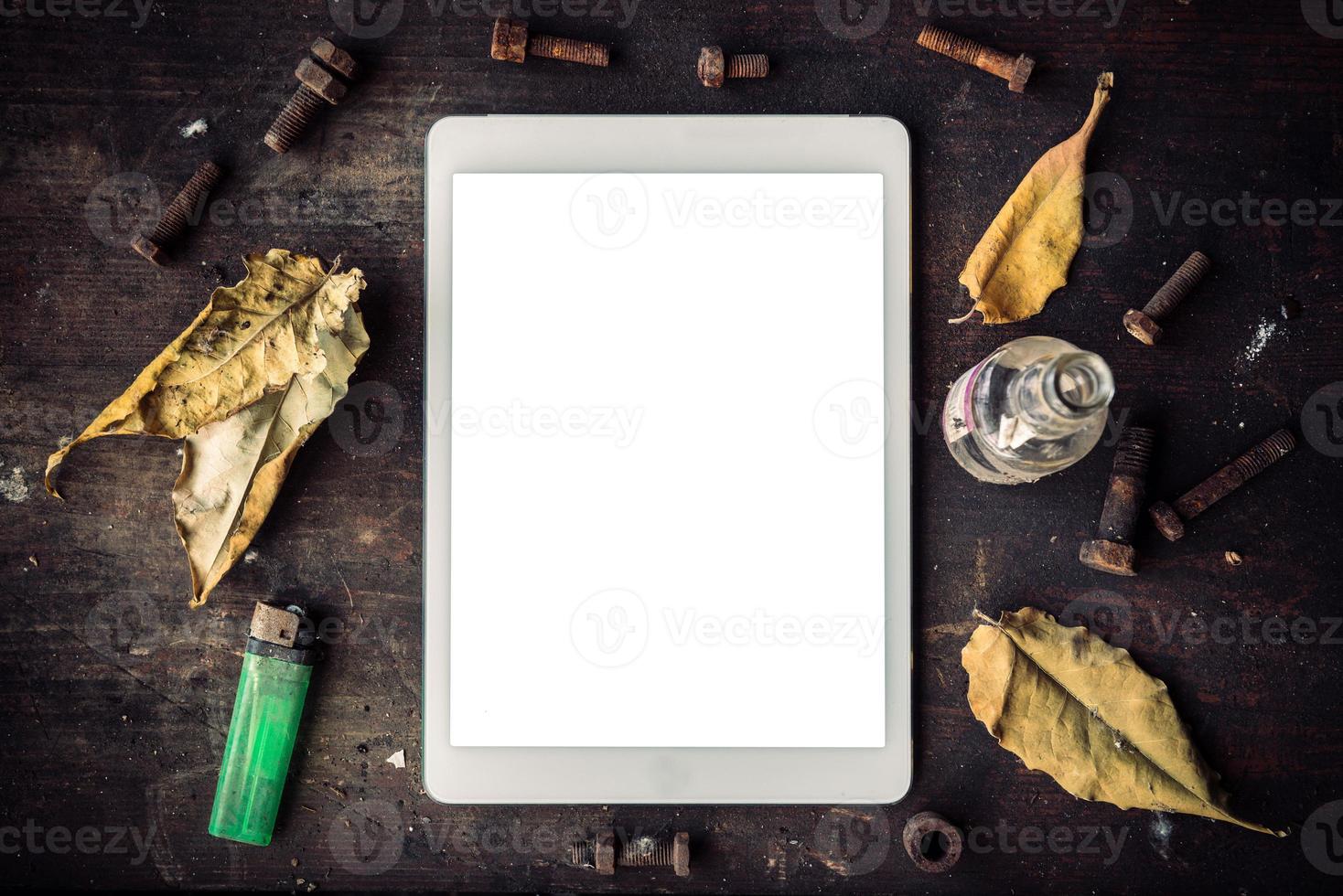 Blank screen tablet photo