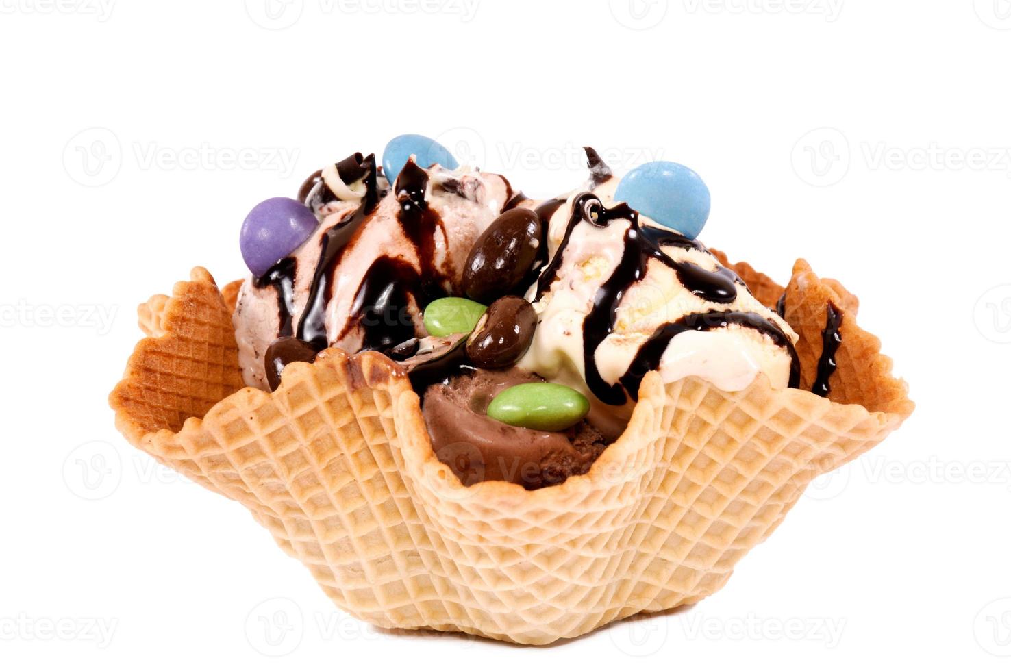 Ice cream cornet photo