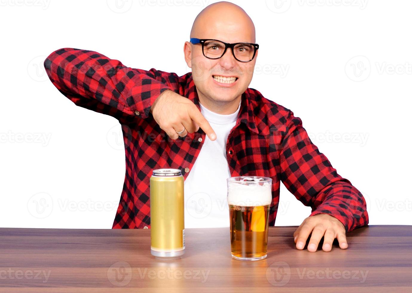 Fingering the beer photo