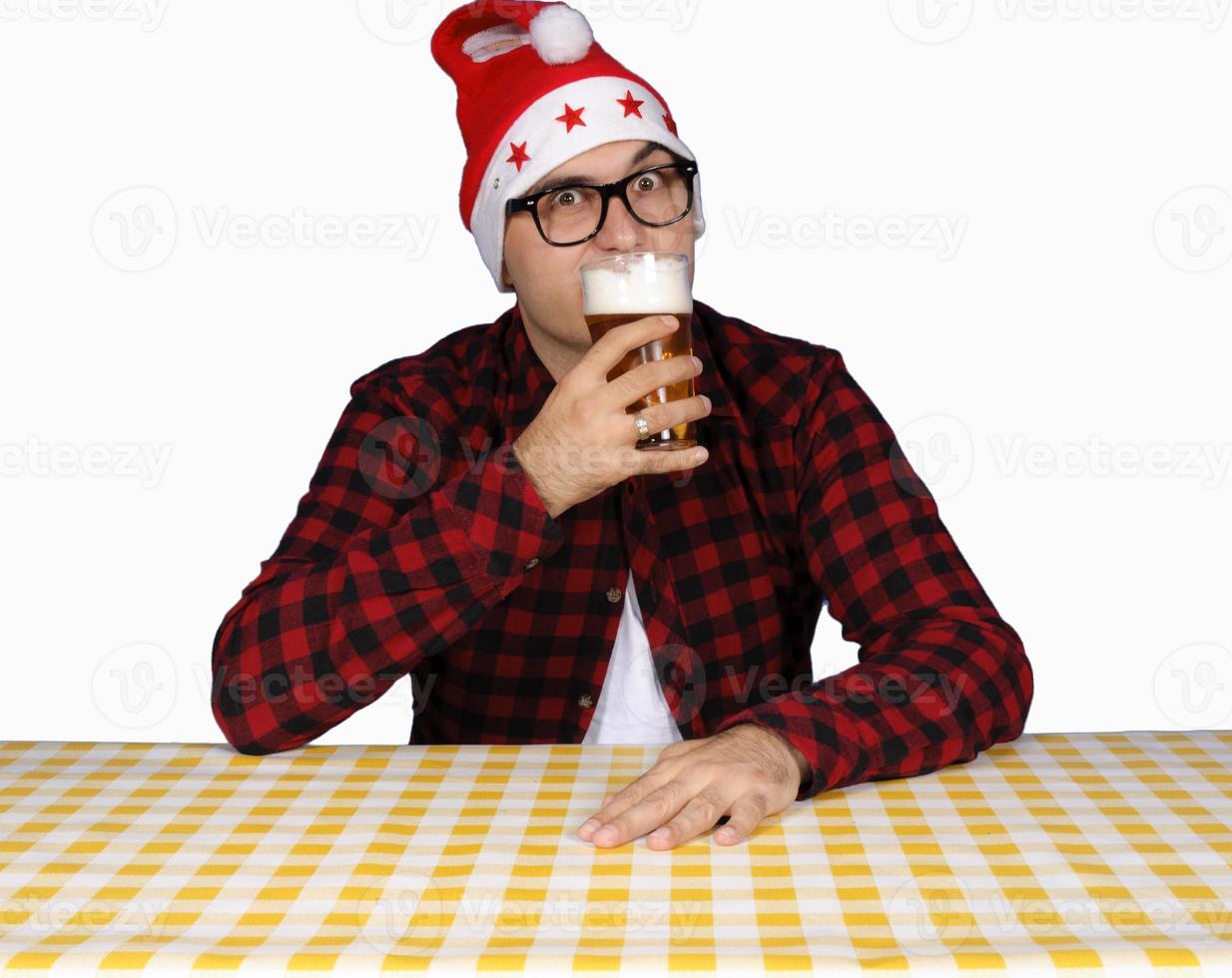 Santa and beer photo