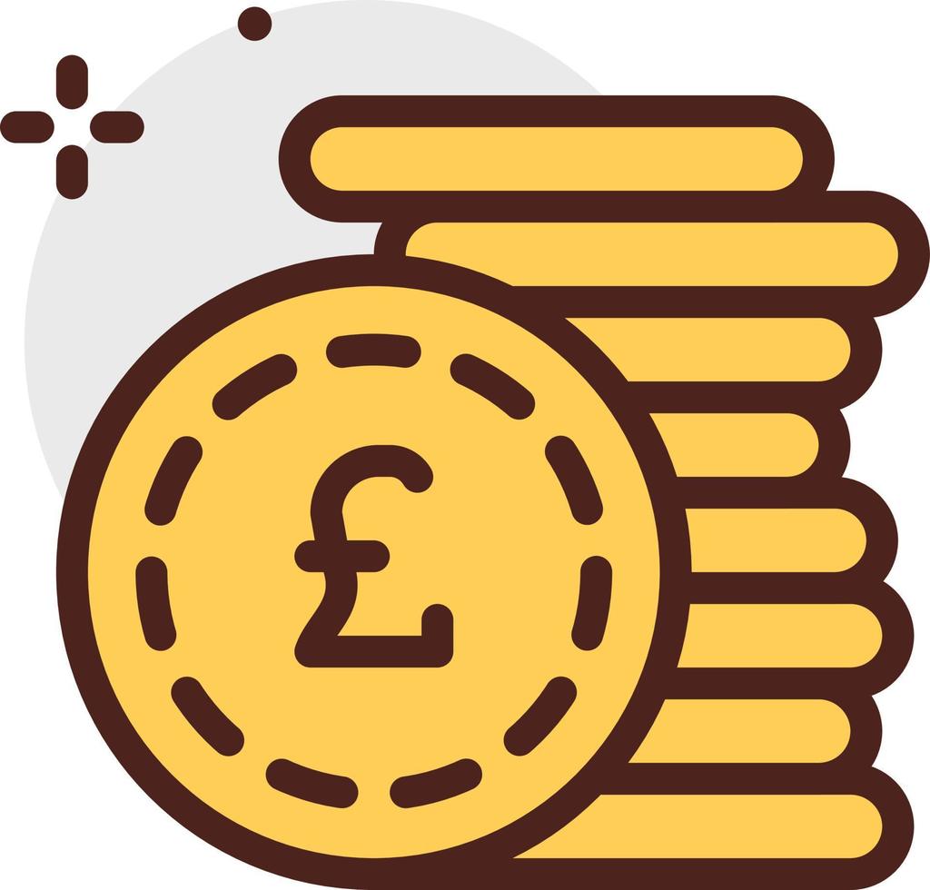 pound coin Illustration Vector