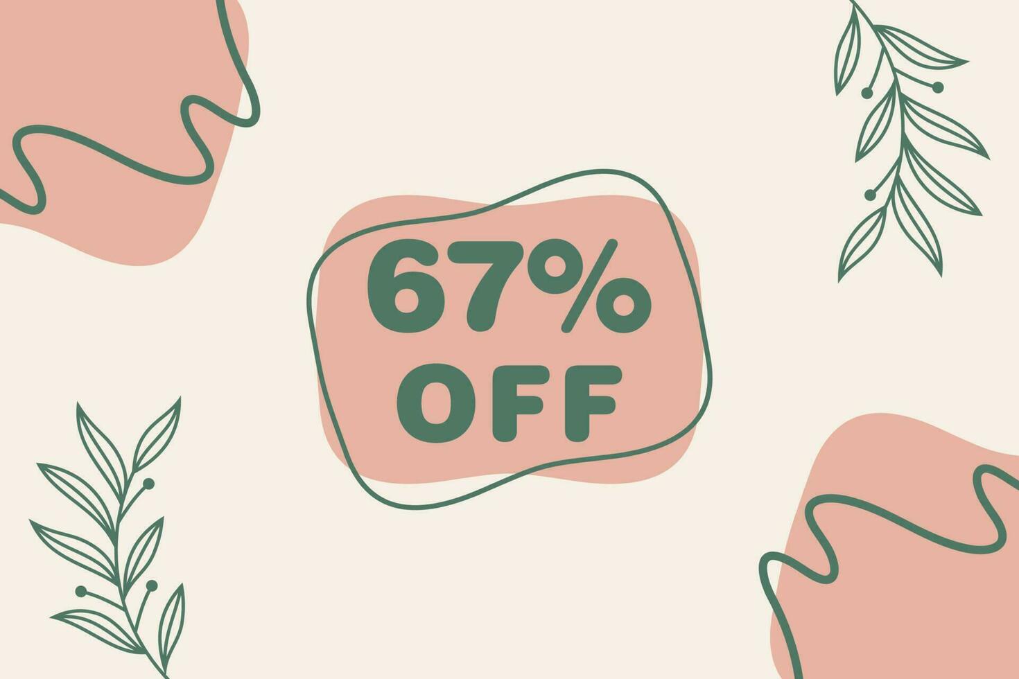 67 percent Sale and discount labels. price off tag icon flat design. vector