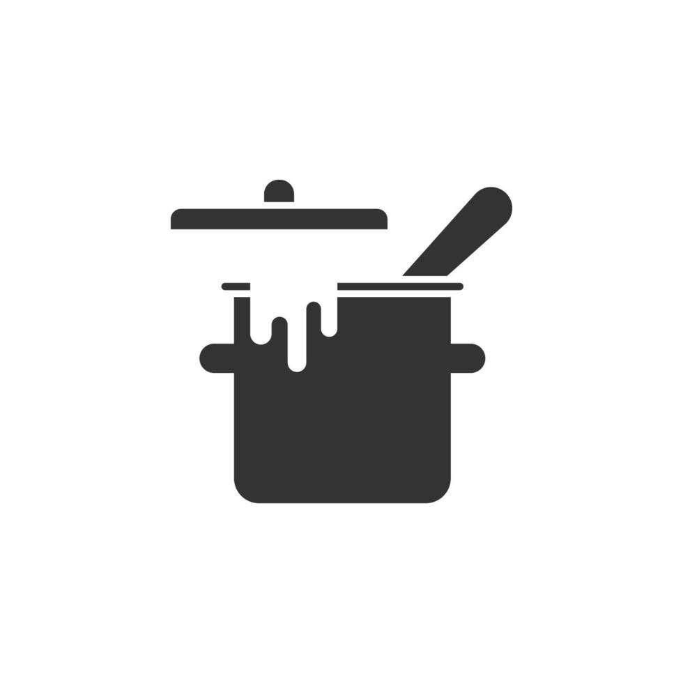 pan with food vector icon illustration