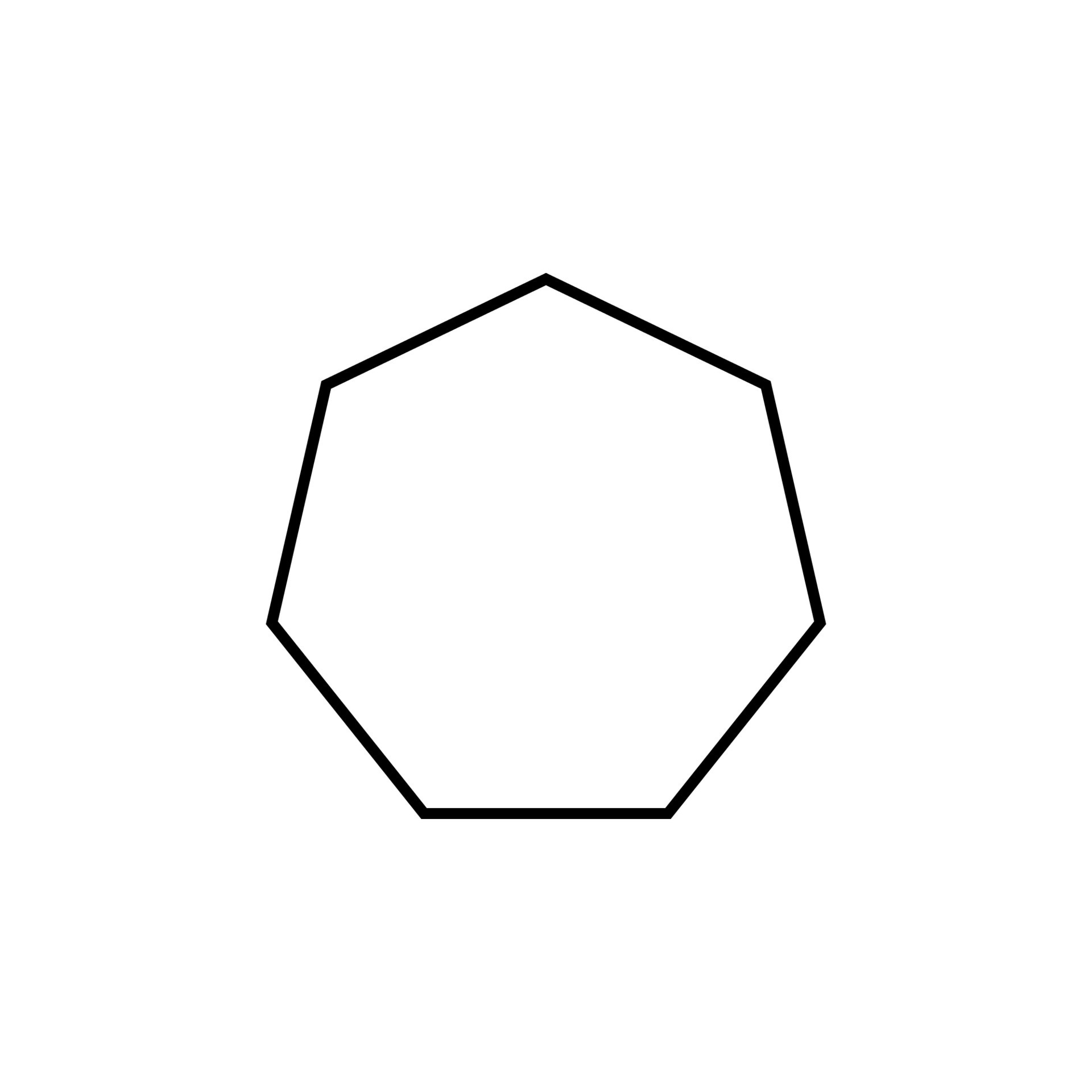Geometric shapes, heptagon vector icon illustration 23013844 Vector Art