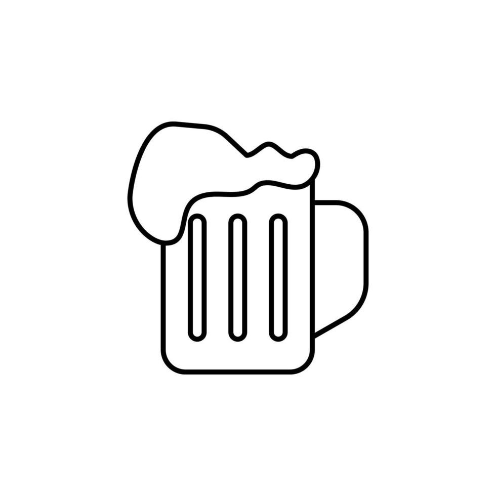 beer in a mug vector icon illustration