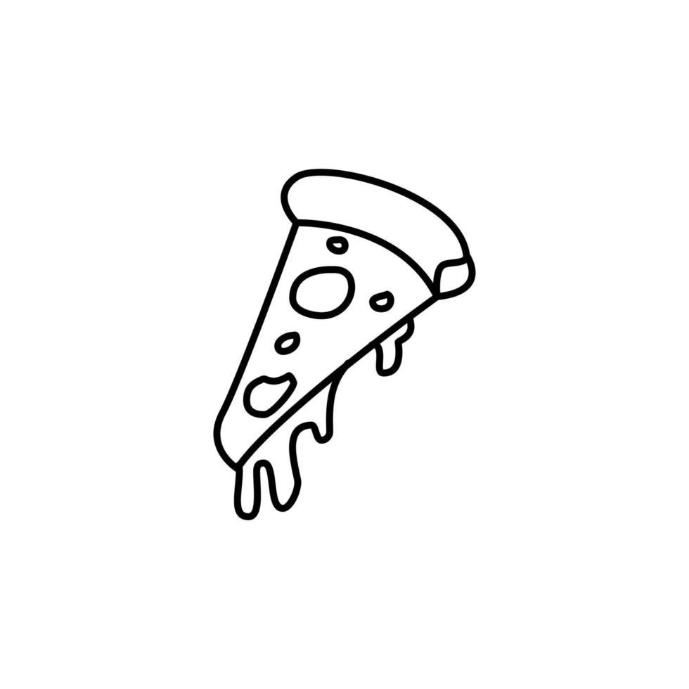 piece of pizza vector icon illustration