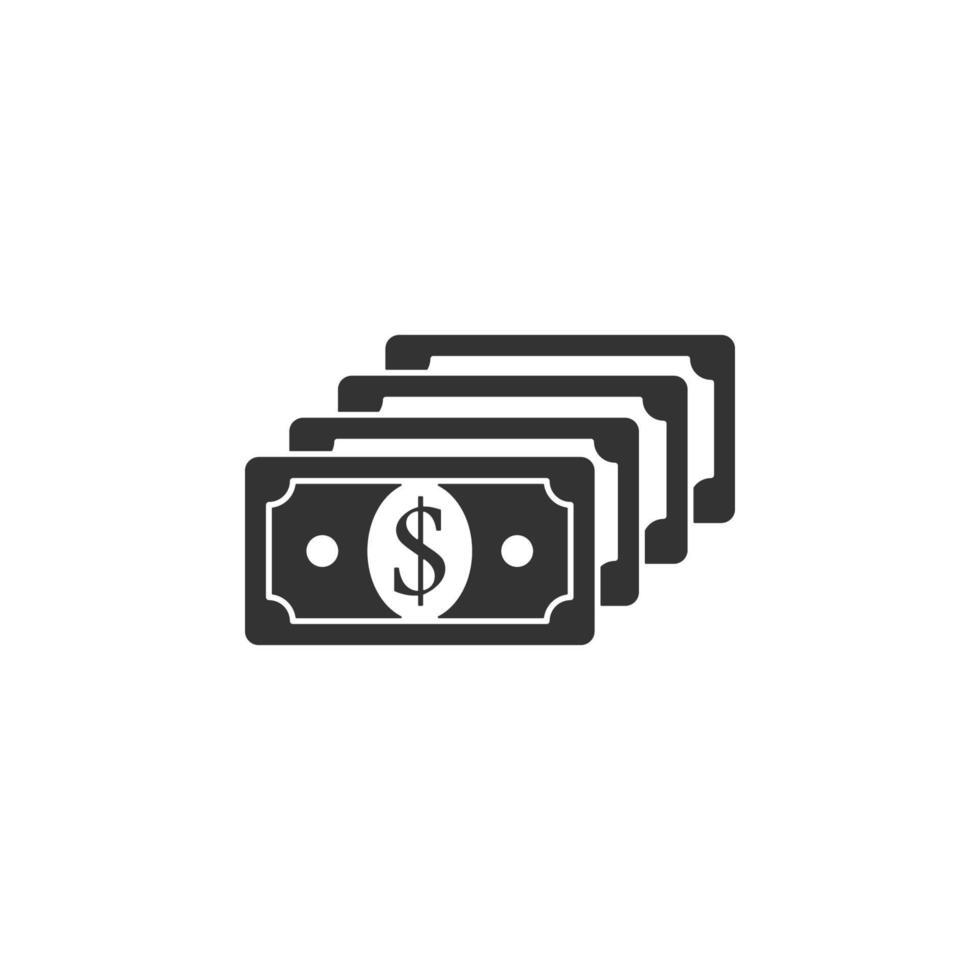 Dólar estadounidense, dólar, dinero, negocio vector icono ilustración