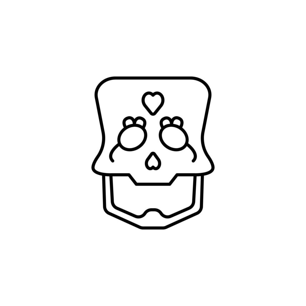 day of the dead, skull vector icon illustration