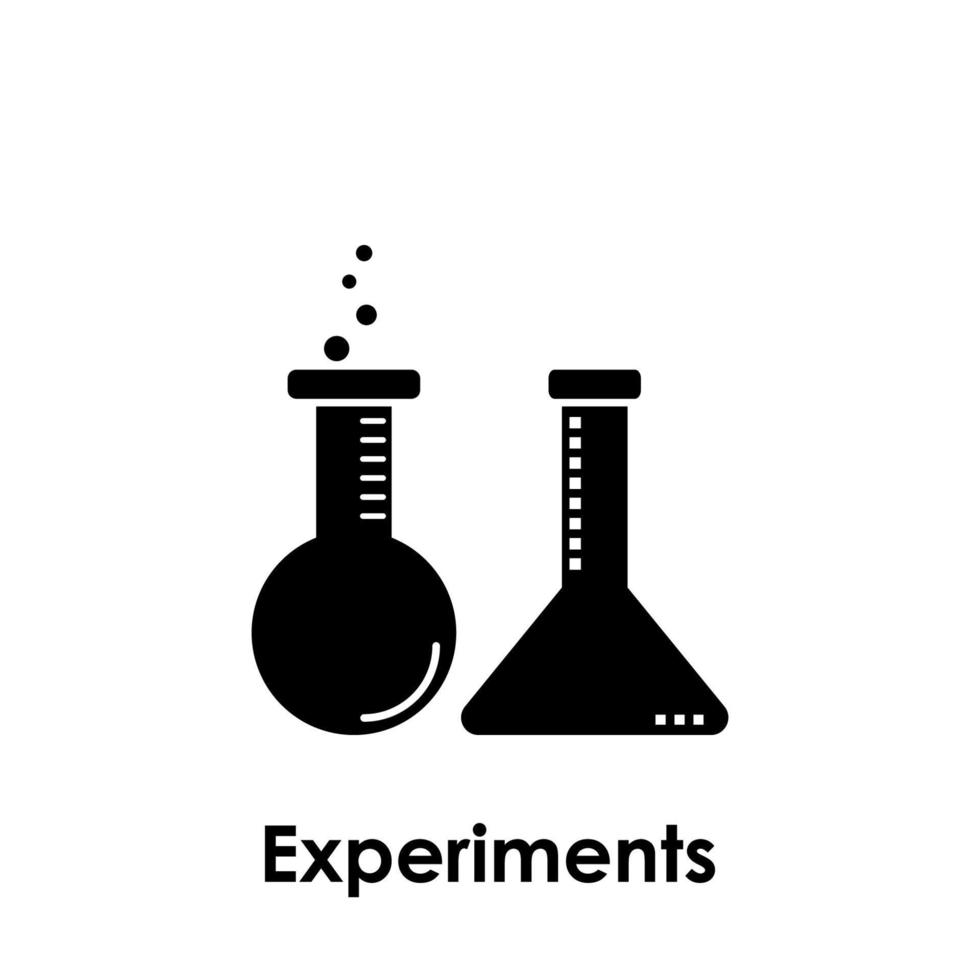 flask, chemistry, experiments vector icon illustration